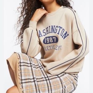 Forever 21 plaid mesh midi skirt